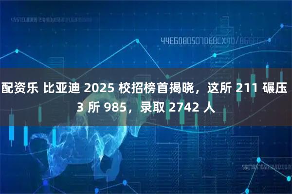 配资乐 比亚迪 2025 校招榜首揭晓，这所 211 碾压 3 所 985，录取 2742 人